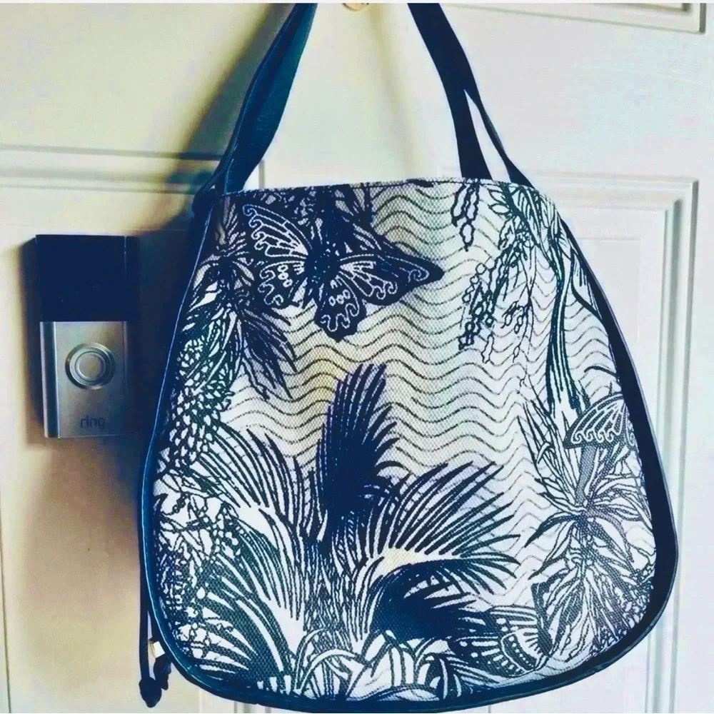 Vince Camuto Deep Blue Pebbled Leather Hobo Bag